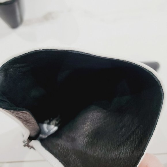 L'INTERVALLE Limited Edition Colour Block Leather Western Cowboy Ankle Boots - Picture 16 of 16